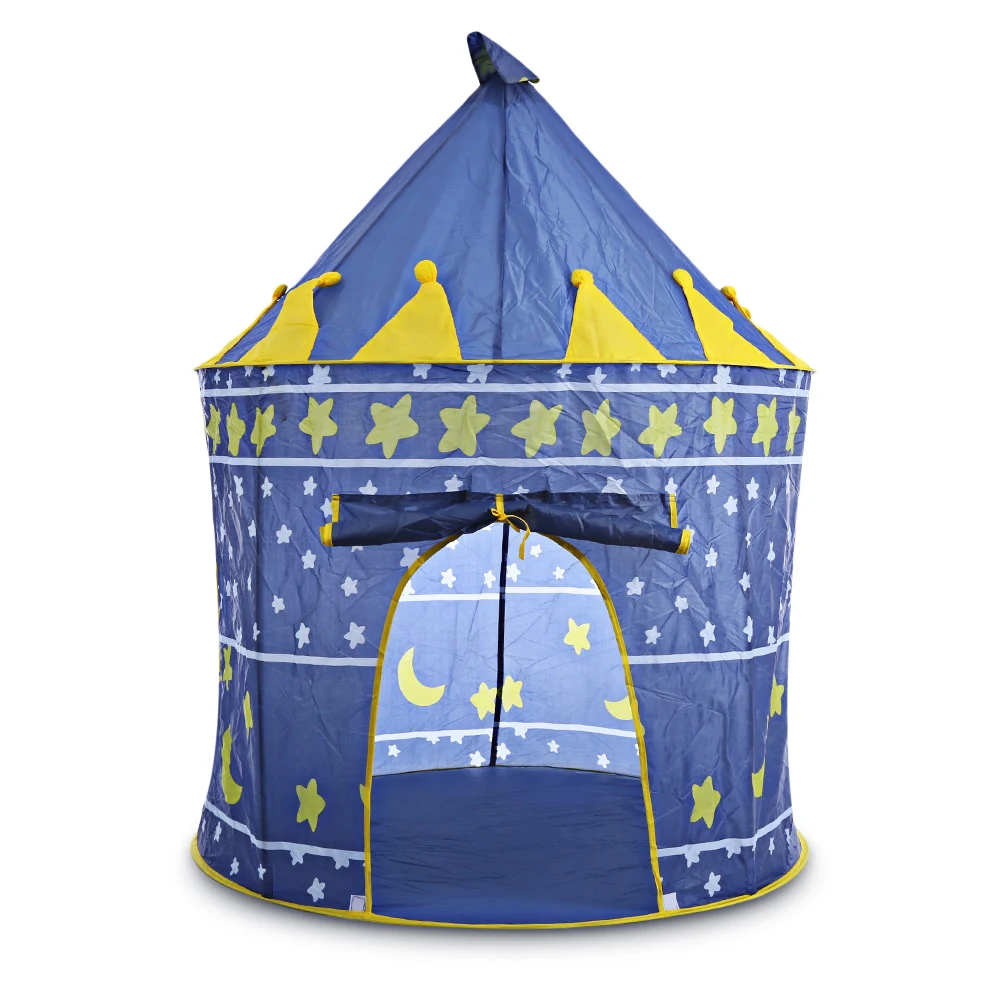 blue 3 цвета Play портативный складной тент Tipi Prince складной тент детский замок-домик для игр игровой Домашний детский подарок открытый игрушечный тент - Цвет: blue
