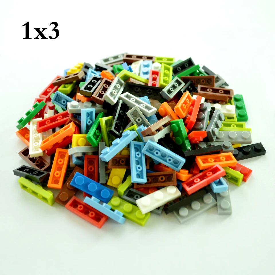 Интеллектуальная пластина 1X3 строительный блок MOC часть DIY логотип образовательные креативные игрушки Совместимые основные бренды 3623 Подарочные игрушки 192 шт./лот