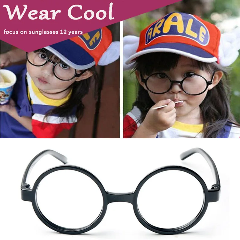 Одежда крутые милые детские круглые очки рамы Дети Твердые Гарри Поттер оправы