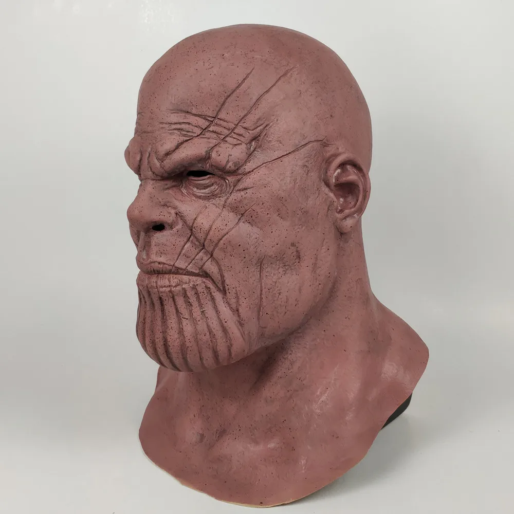 Thanos Mask Cosplay Latex Helmet Avengers Infinity War Movie Halloween Costume Party Prop Accessory | Тематическая одежда и