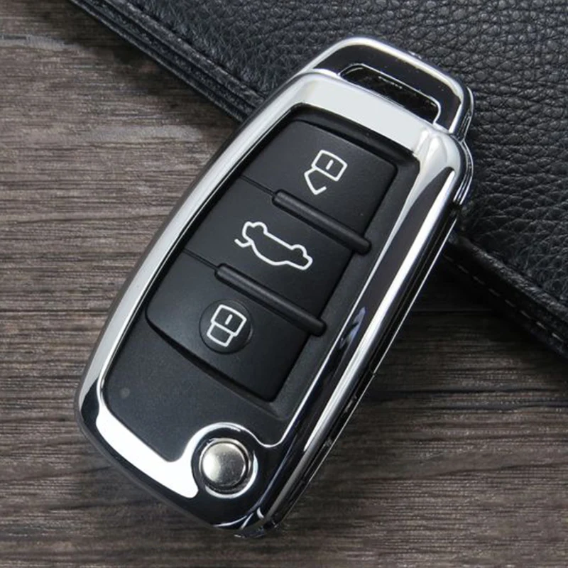 1x ключ чехол для автомобиля Стайлинг Audi A3 8L 8P A4 B8 B7 A6 C5 C7 4F RS3 Q3 Q7 TT A5 A7 A8 Q5 S5 S6 S7