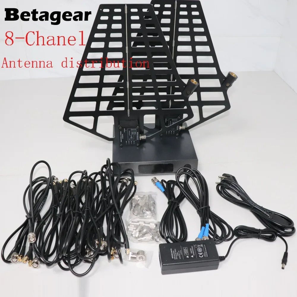 Betagear 8-канальная антенна/система распределения питания беспроводной Активный антенный сплиттер Поддержка 8 комплектов приемники UHF 500-950 МГц