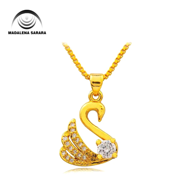 MADALENA SARARA Тонкий Глубокий полированный золотой тон браслет маленький лебедь