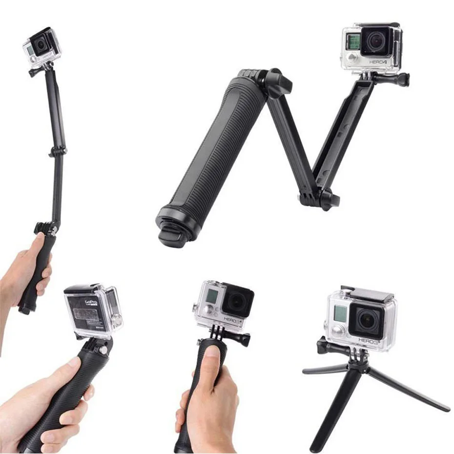 3 Way сцепление Водонепроницаемый монопод палка для селфи экшн камеры Gopro Hero 7 5 6 4
