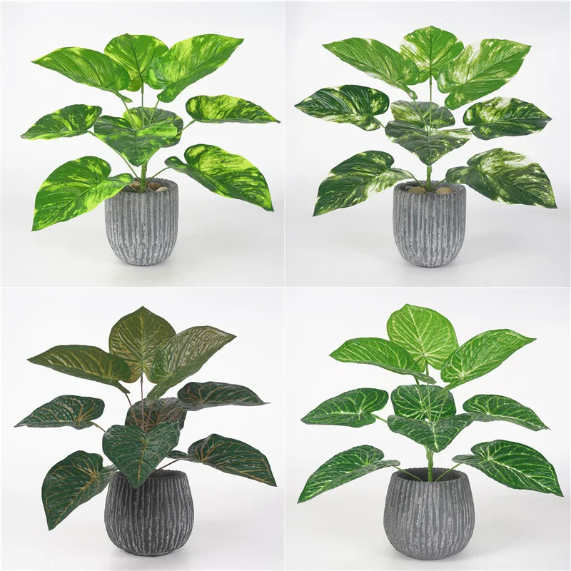 Тропическое растение украшение искусственные зеленые растения Monstera