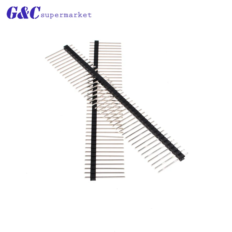 6/10PCS 40Pin Pin Header Connector 2.54mm Stackable 17mm Long Legs single Male | Электронные компоненты и
