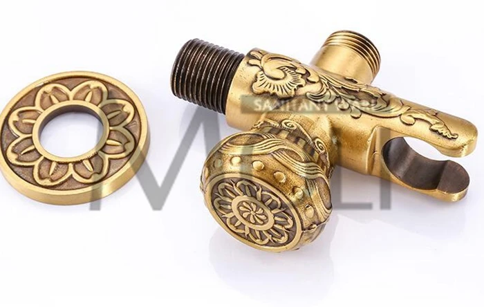 Античный бронзовый смеситель для биде ванной комнаты с ручной душевой лейкой и