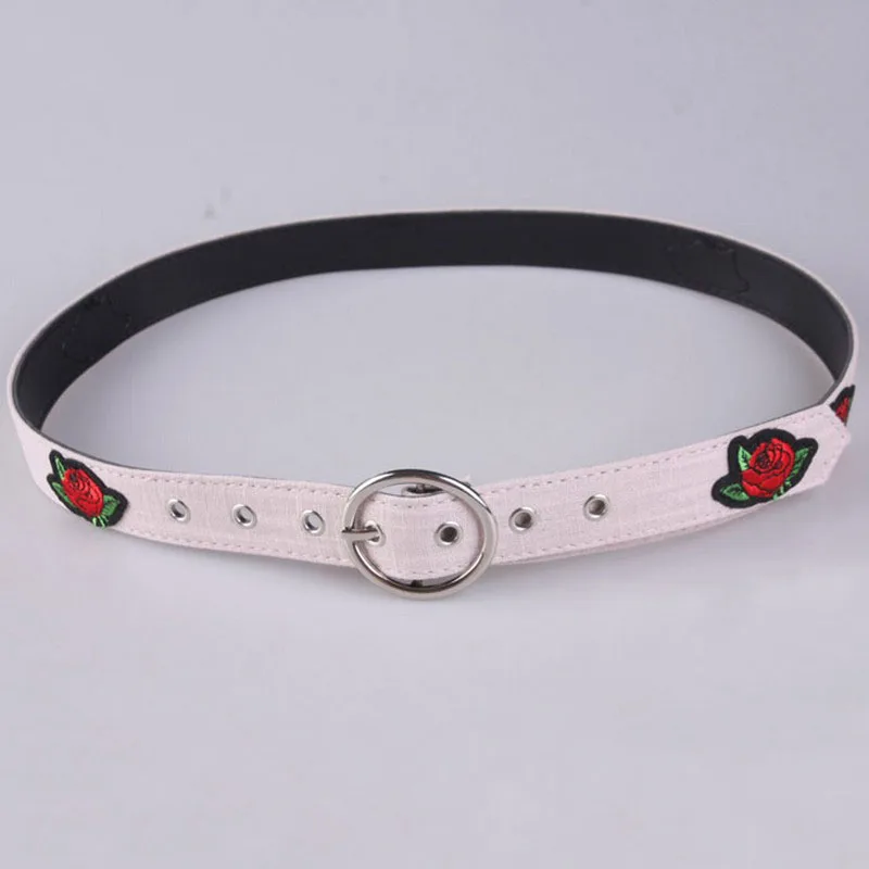 Иглы пряжки рием с цветочной вышивкой Ceinture Femme Cuir Национальный стиль элегантный
