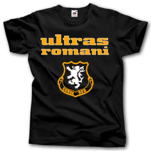 Мужская хлопковая футболка с принтом Ultras Romani Curva Sud Hooligans летняя надписью Roma tarracing
