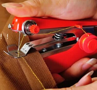 Горячая Новинка Мини Портативная ручная швейная машина для одежды и тканей