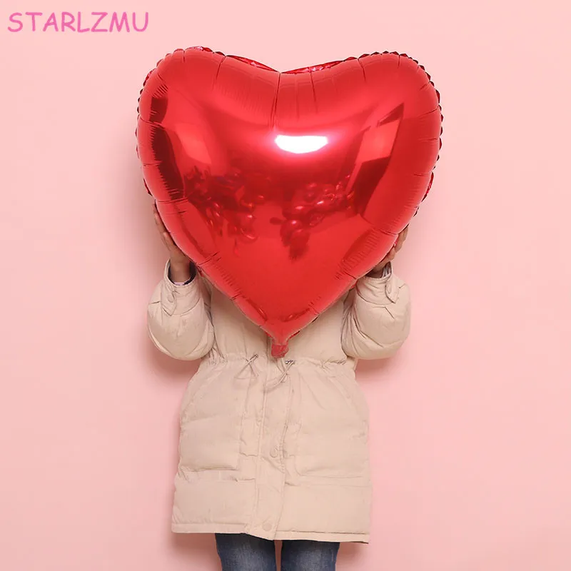 STARLZMU 32-дюймовые красные розовые воздушные шары в форме сердца свадебные