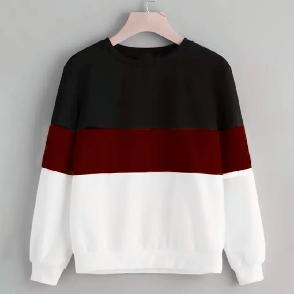 

Half White Half Black Hoodie Wine Red Cute Pink Poleron Mujer 2020 Color Block Hoodie Kawaii Pullover Striped Sweatshirt Women