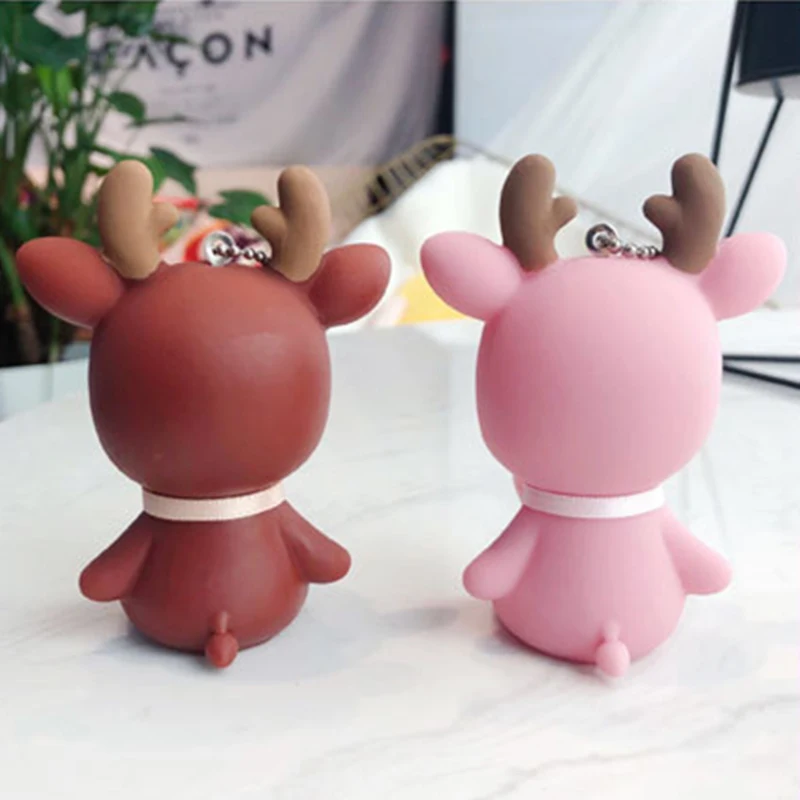 Новый дизайн 3D мультфильм милая кукла брелок животное олень эльф Brelok подарок для