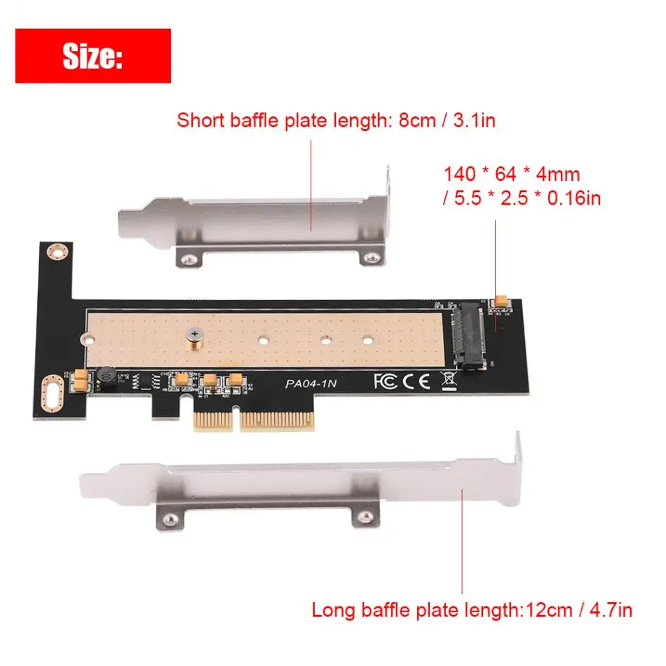 M Key M.2 NGFF NVME SSD на PCI-Express PCIE 3,0x4 адаптер расширения M.2 на PCIe SSD адаптер