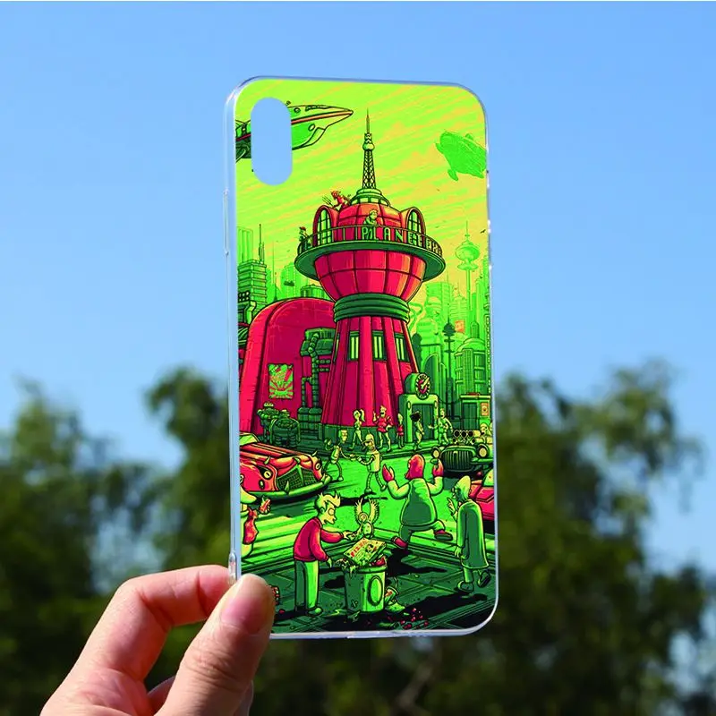 OUTMIX Американский комикс ТВ серия Futurama Оболочка Чехол для телефона iPhone 6S 6 плюс 7 8 5