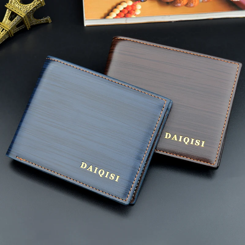 

2019 Винтажный Мужской кожаный брендовый Роскошный кошелек, короткие тонкие мужские кошельки, зажим для денег, кредитных карт, долларовая цен...