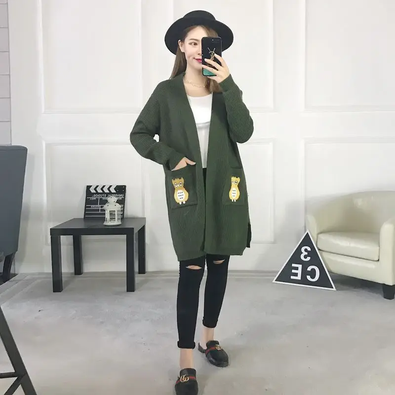 Новинка весна/осень женские свитера трикотажные кардиганы для беременных