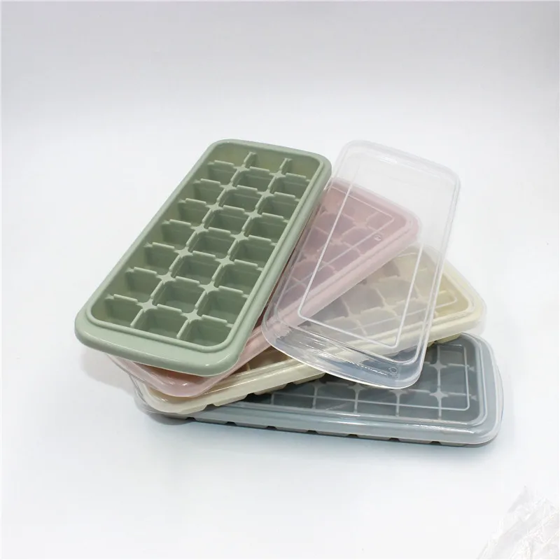24 Cavity Ice Cube Tray with Removable Lid Silicone Reusable Cubes Mold DIY Fruit Cream Maker Mould Kitchen Bar Tools | Дом и сад