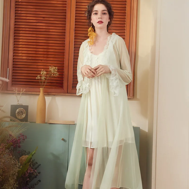 Женская ночная рубашка белая кружевная длинная принцессы для беременных