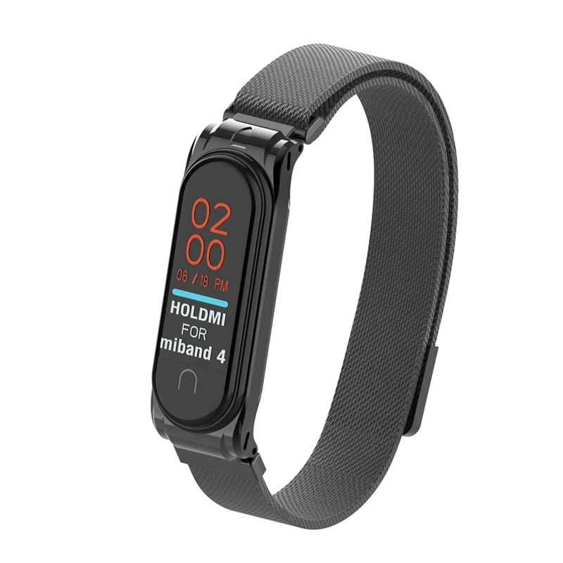 OLLIVAN mi Band 4 металлический ремешок с пряжкой для Xiaomi mi Band 4 3 браслет mi band 4 Band 4 аксессуары Магнитный браслет с пленкой