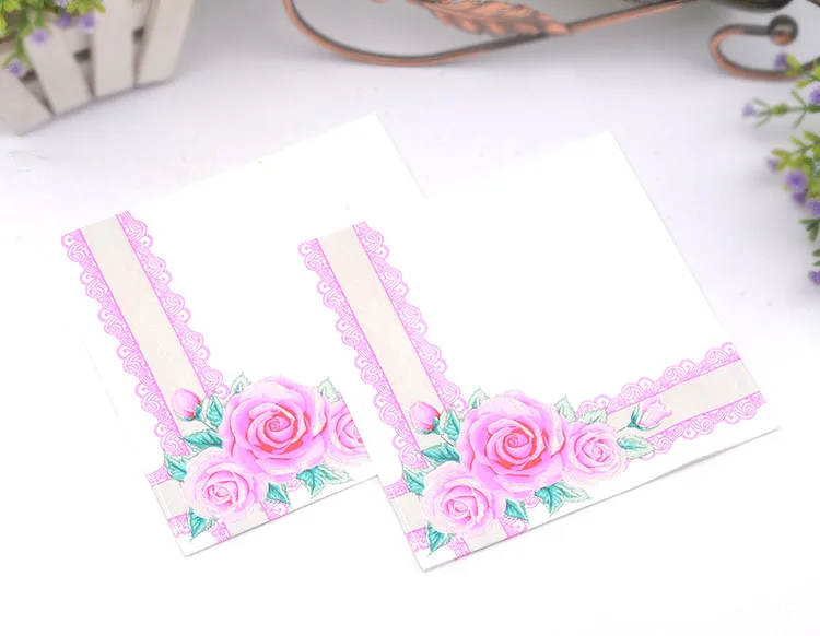 2017 Новый розовый цветок Бумажной Салфеткой Праздничный &amp Партия Кафе Ткани