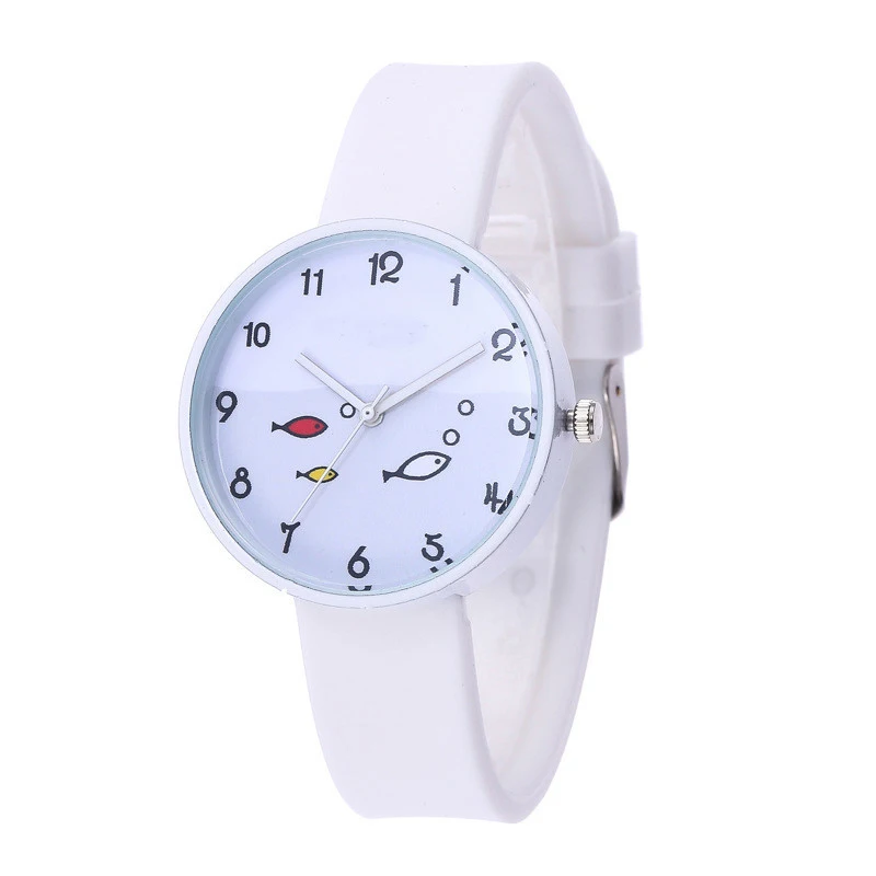 2021 Новое поступление милая рыбка часы в силиконовом корпусе женские модное