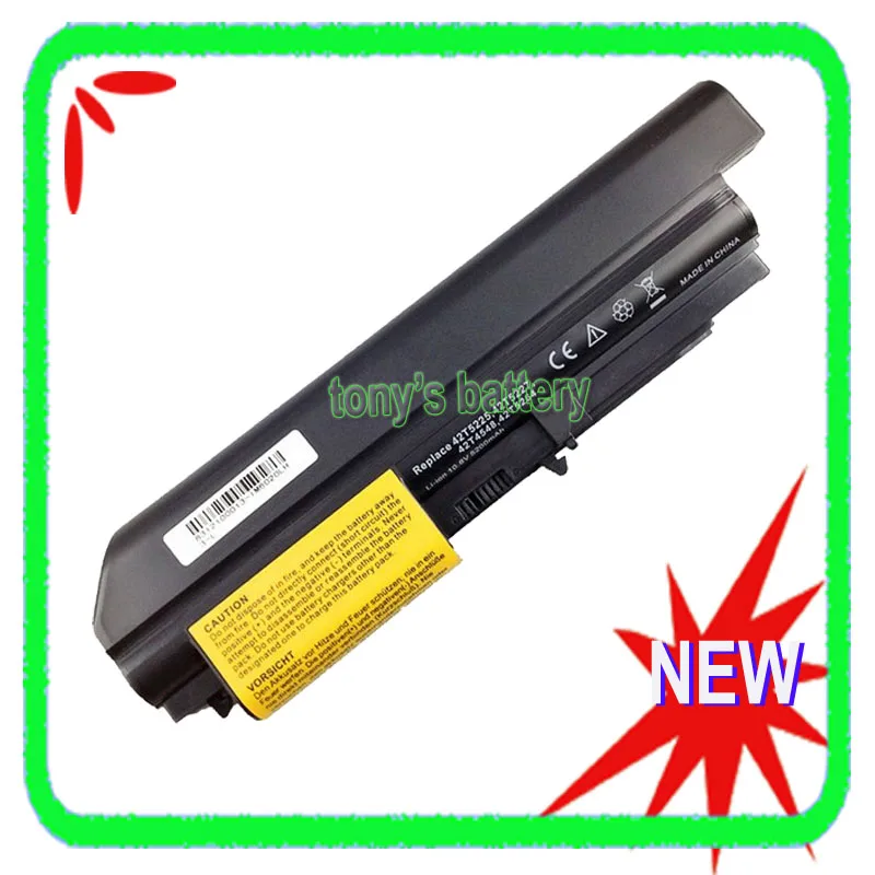 Аккумулятор на 5200 мА · ч для IBM Lenovo Thinkpad R400 T400 широкий экран 14 1 дюйма R61 R61i T61 T61p 42T5226