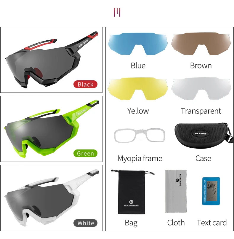 ROCKBROS Cycling Glasses Bicycle Polarized Photochromic Myopia Glasses Bike Eyewear Sport Men Women Fishing Cycling Sunglasses