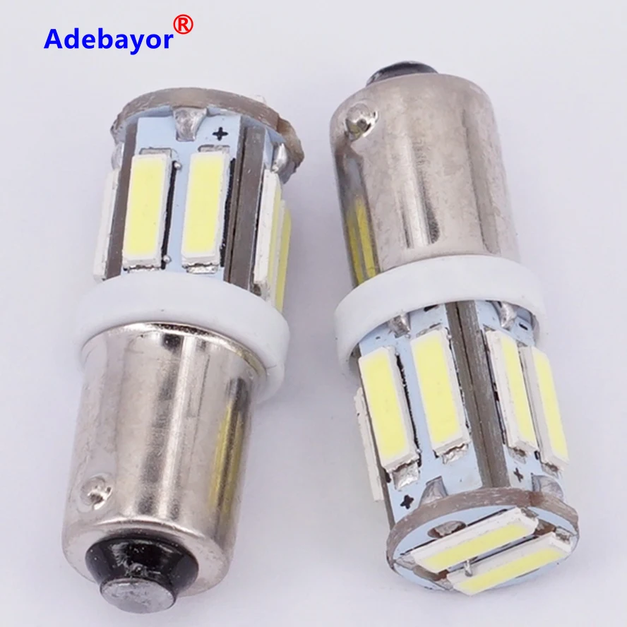 2 шт. BA9S T4W 10 SMD 7014 7020 светодиодный 10SMD автоматический индикатор интерьера бокового