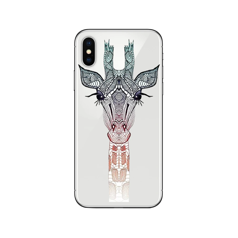 Чехол ciciber для iphone 7, 8, 6, 6S Plus, 5S, SE, X, XR, XS MAX, мягкий силиконовый чехол из ТПУ для iphone 11 Pro, Max, чехол для телефона с изображением животных, жирафа