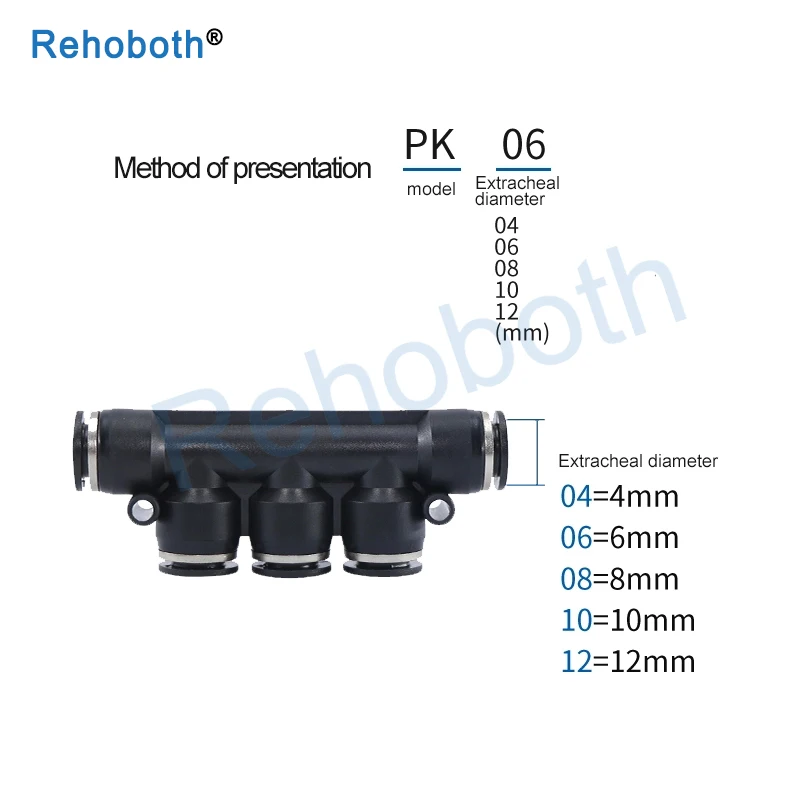 Бесплатная доставка PK упаковка 4681012mm Пневматический распределительный щит на 5