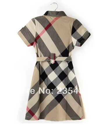 New Arrival 100% cotton baby fashion dress kids 5pcs/lot skirt fit 3-7 years children plaid on sales(1265) | Мать и ребенок