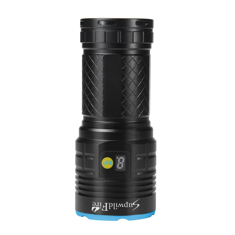 SupwildFire 18 xXM-L T6 светодиодный Мощный фонарик цифровой Дисплей Охота фонарик светодиодный факел лиходарка ручной Linterna Фонарик светодиодный налобный фонарь
