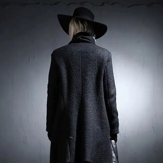 2018 new men's fashion trend irregular long coat woolen personality loose plus size stage hiphop singer costumes | Мужская одежда