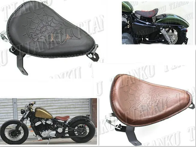 Универсальное весеннее кожаное сиденье + Монтажный кронштейн для Yamaha VStar 400 650 1100