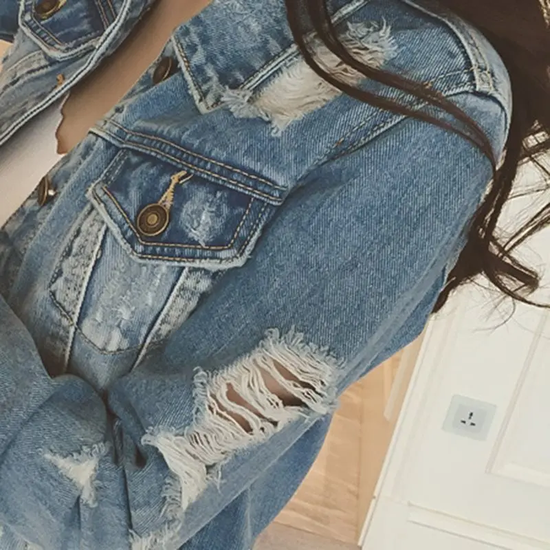 Укороченные джинсовые куртки женские топы винтажные пальто Корейская мода