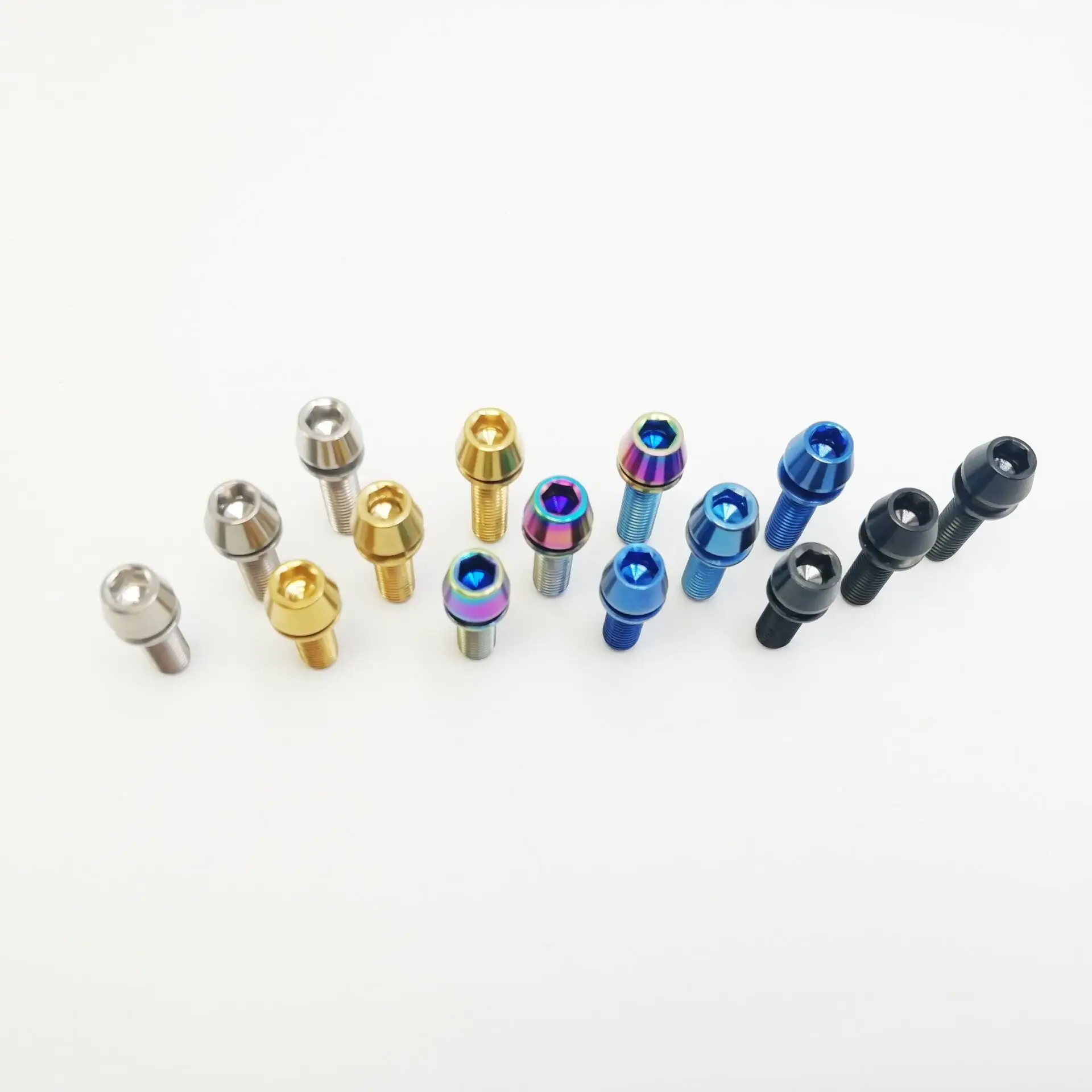 1 шт. титановые Ti M5X16mm M5X18mm M5X20mm болты шестигранные велосипедные конические головки винт с шайбой аксессуары для бицикла