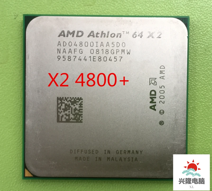 Для процессора AMD Athlon X2 4800 + (2 5 ГГц/1 Мб кэш памяти L2/двухъядерный) разъем AM2/940pin 100%