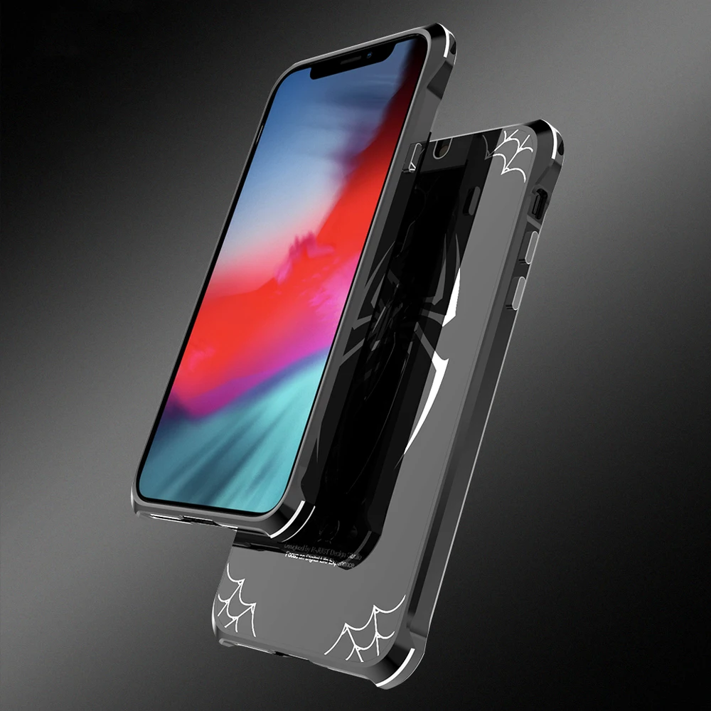 Чехол для iPhone XR Роскошный милый жесткий металлический чехол из алюминиевого