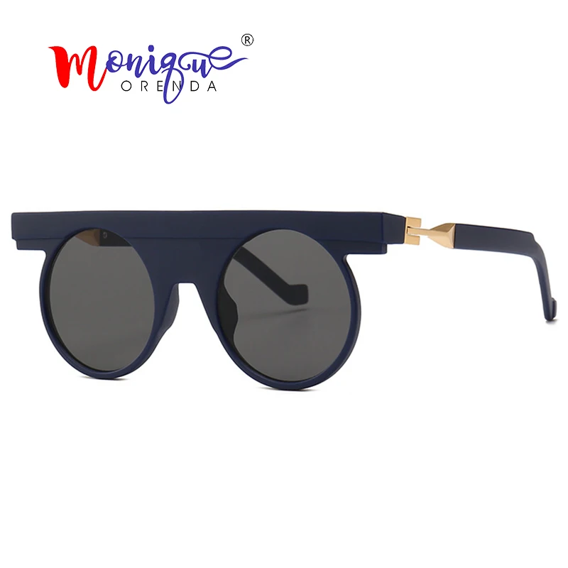 Винтажные круглые солнцезащитные очки в стиле стимпанк женские брендовые