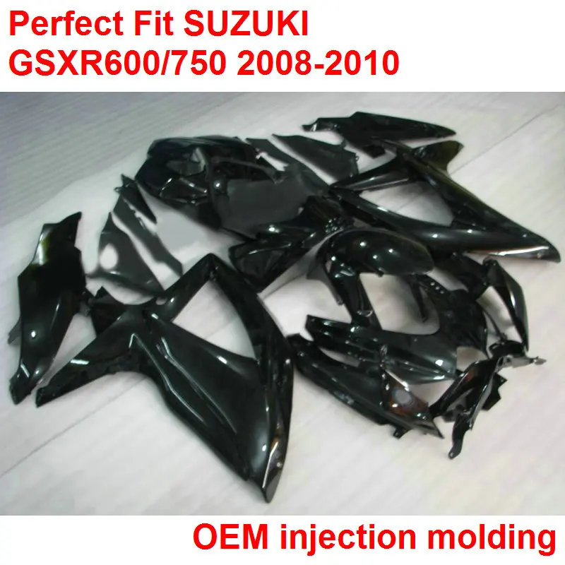 

Black For Suzuki injection molded plastic fairings GSXR600/750 08 09 10 fairing kit GSXR750 2008 2009 2010 IY05