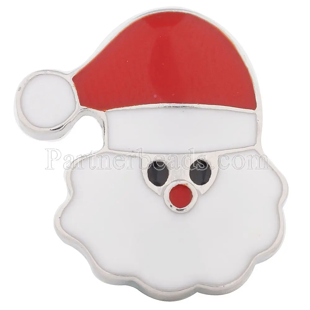 20 мм Рождество Санта Клаус кнопки полудрагоценные камни взаимозаменяемые
