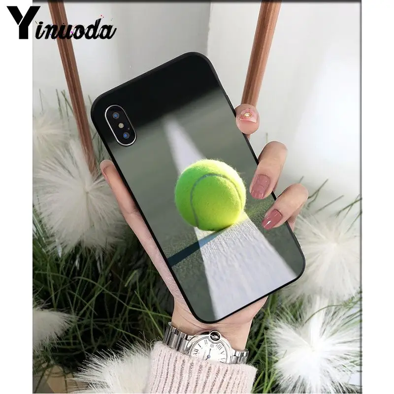 Yinuoda Теннисная ракетка Coque Shell чехол для телефона Apple iPhone 8 7 6 6S Plus X XS MAX 5 5S SE XR сотовые телефоны