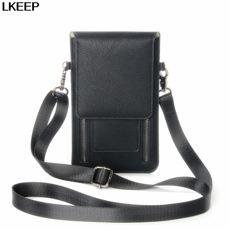 Женские однотонные Сумки для телефона сумка наушников на двойной молнии через