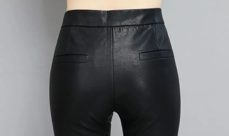 Женские тонкие колготки с высокой талией повседневные из искусственной кожи 2019 |