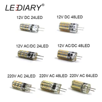 lediary 10pcs led g4 bulb mini corn bulb dc12v acdc12v 220v 24led48led64led coldwarm white 1w led can replace 10w halogen