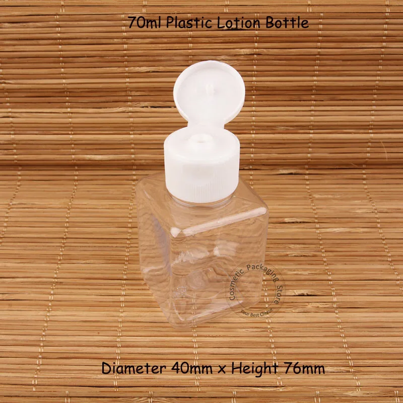 30pcs/Lot Promotion Empty 70ml Plastic Flip Cap Lotion Bottle Small Women Cosmetic Container Clamshell Packaging Refillable | Красота и