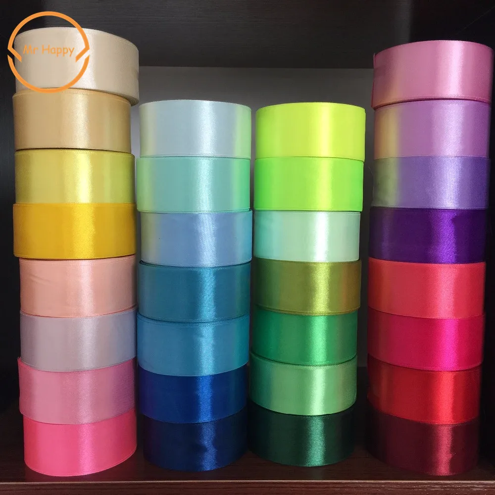 

5Yards 40mm Silk Satin Ribbon Polyester Ribbon For Wedding Party Christmas Decoration Handmade Webbing DIY Box Pack
