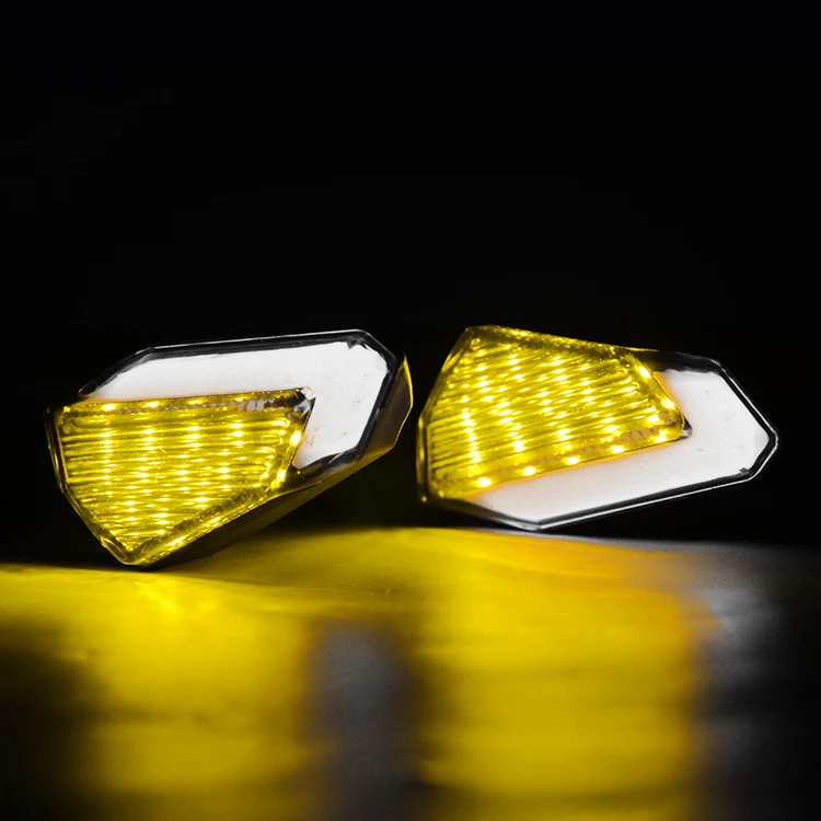 

Motorcycle Universel M10 Turn Signal Lights For Honda Kawasaki BMW Yamaha KTM Blinker Front Rear Light 2 color in one Indicator