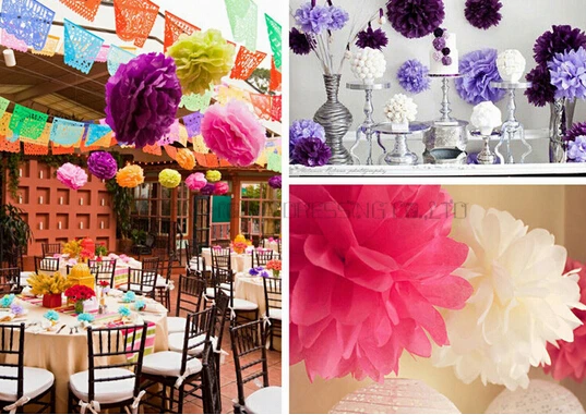 

29 Colors available!! Giant flower paper balls birthday wall decorations 20inch (50cm) 12piece/lot DIY tissue paper pom pom